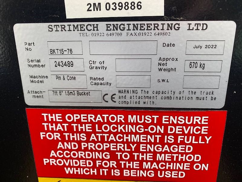 Strimech BKT15-76 BUCKET