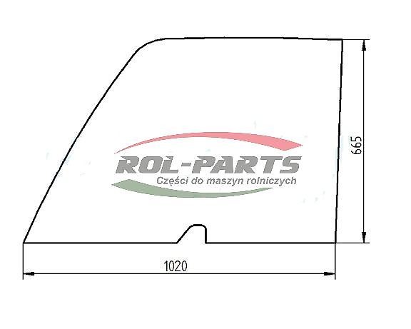 Manitou SZYBA DRZWI GÓRNA MANITOU ZIELONA 225232