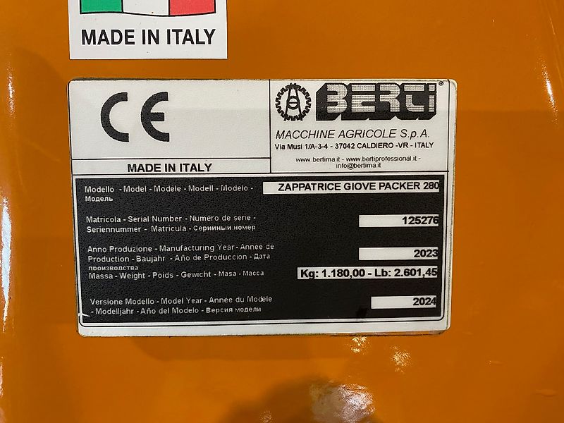 Berti Giove 280 + Pakker Roller