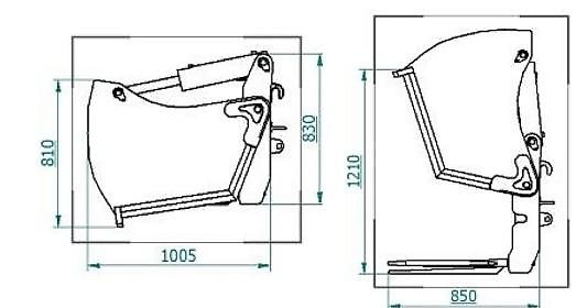 TOP-AGRO Silageschneidzange 3in1 ab 1,60 bis 1,80m