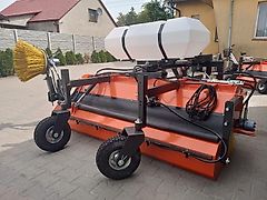 Metal-Technik mit Seitenbesen und Wasserbehälter